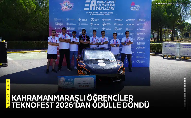 Kahramanmaraşlı öğrenciler TEKNOFEST 2026’dan ödülle döndü
