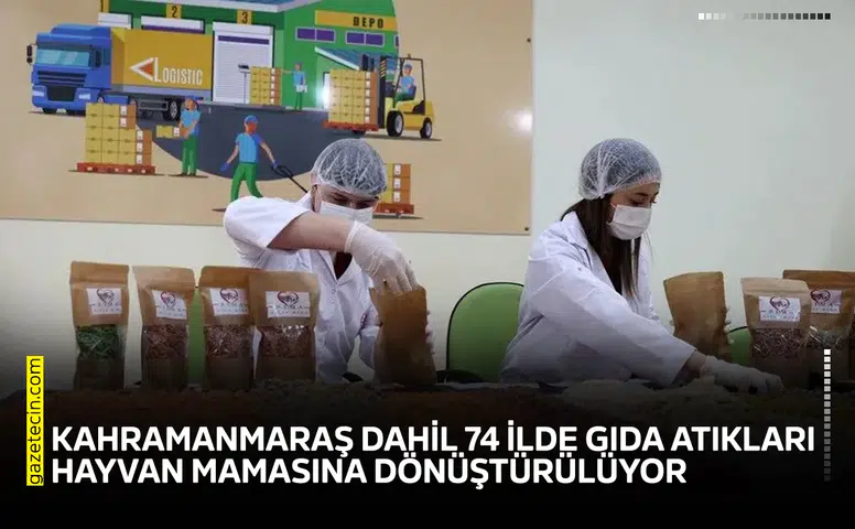 Kahramanmaraş dahil 74 ilde gıda atıkları hayvan mamasına dönüştürülüyor