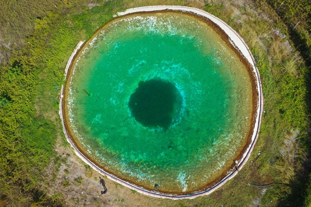 Nazar boncuğu görünümlü yangın göleti 1