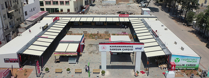 Geçici iş yerleri esnafa umut oldu